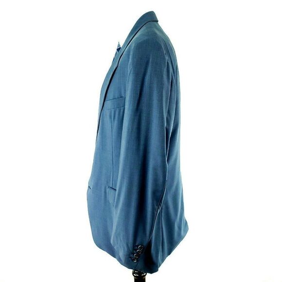 Hickey Freeman Barney's New York Wool 2‎ Button Bla - Picture 5 of 12